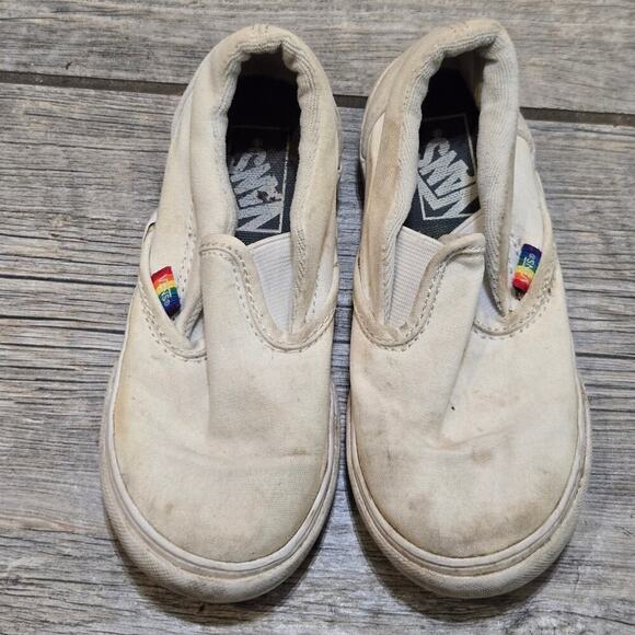 Vans Off the Wall Rainbow Pride Slip-On Loafers, Child's 10 - Picture 6 of 6